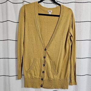 Mossimo Supply Co. Mustard Cardigan Sweater